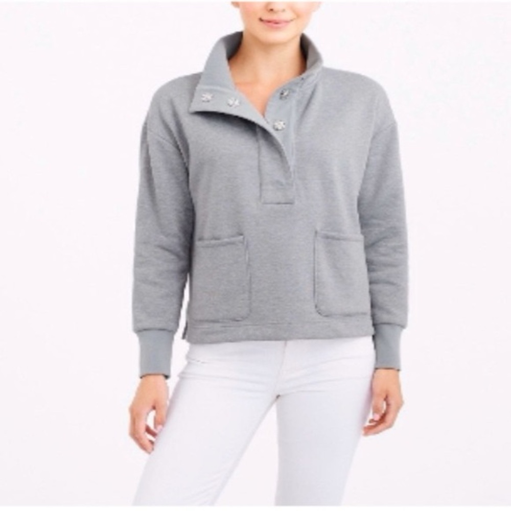 EUC J CREW Quarter Snap pullover sweatshirt